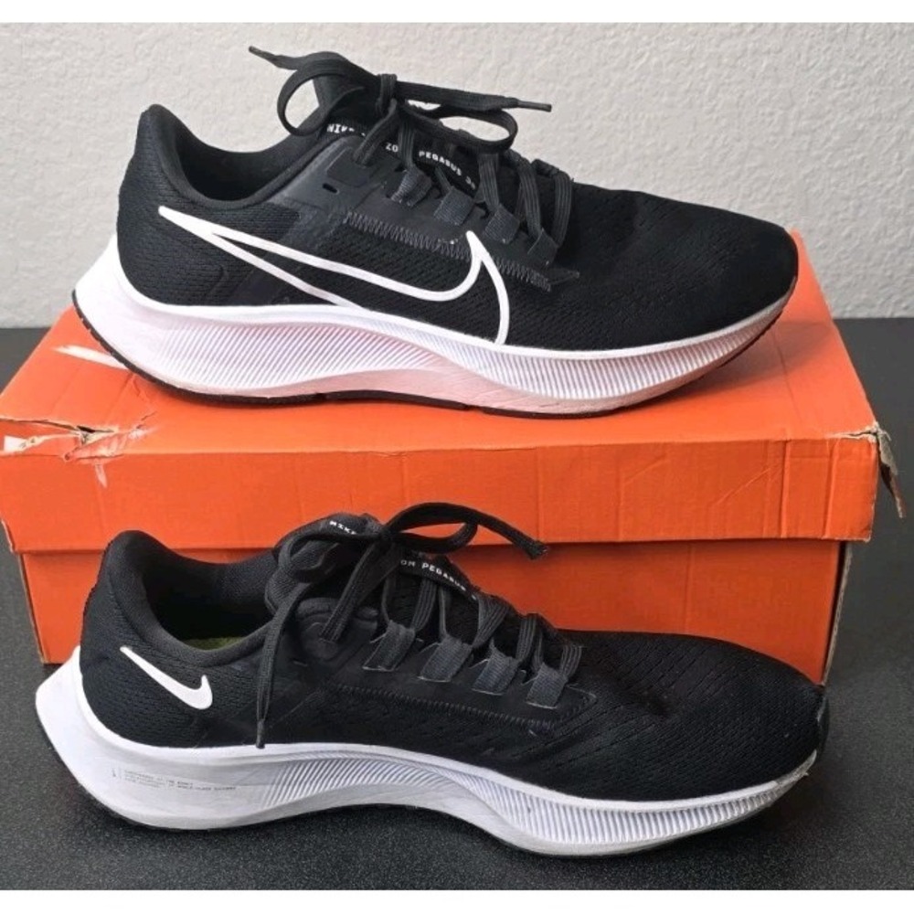 Nike Men 8 Air Zoom Pegasus Running Shoes Black White CW7358 002 Sneaker